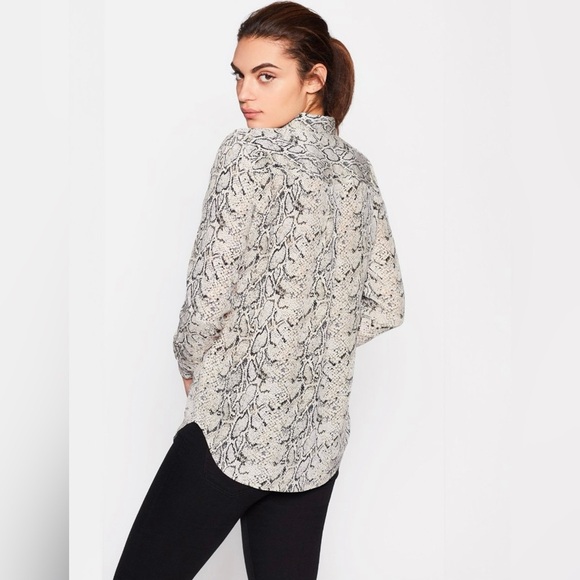 Equipment Slim Signature snake effect print silk shirt XXL - Picture 3 of 14